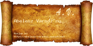 Abelesz Varsány névjegykártya